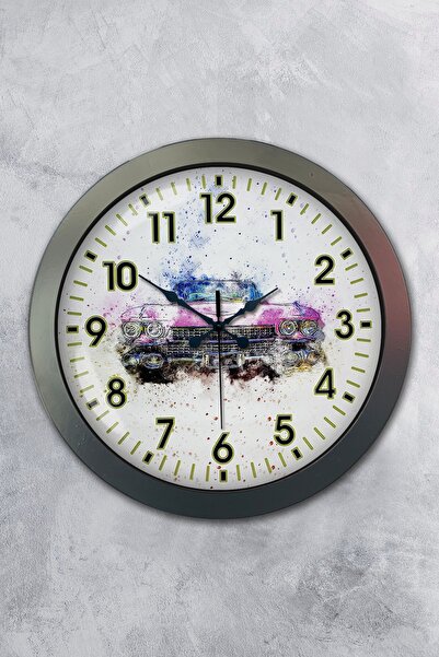 Kasva Concept هدية ساعة حائط معدنية أنثراسايت مقاس 36 سم