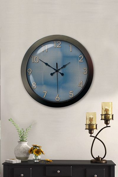 Kasva Concept Gift 36 cm Black Metal Unusual Wall Clock