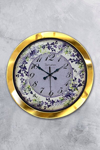 Platin Saat هدية ساعة حائط معدنية ذهبية مقاس 36 سم