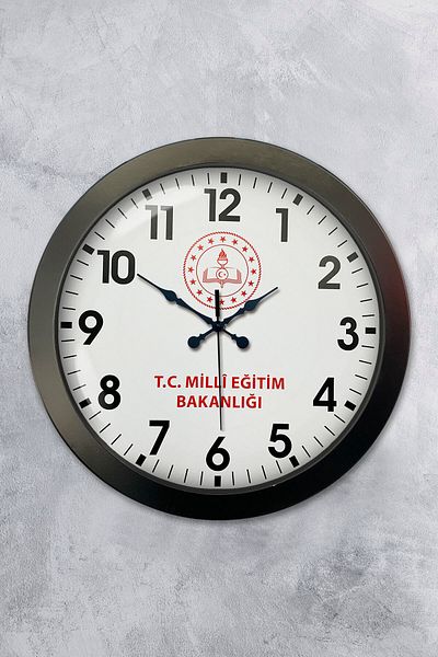 Kasva Concept 36 cm Black Metal National Training Wall Clock