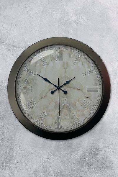 Kasva Concept Gift 36 cm Black Metal Kitchen Wall Clock
