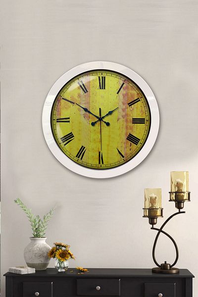 Kasva Concept 36 cm White Metal Vintage Design Wall Clock