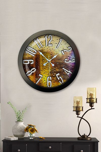 Kasva Concept Gift 36 cm Black Metal Modern Wall Clock