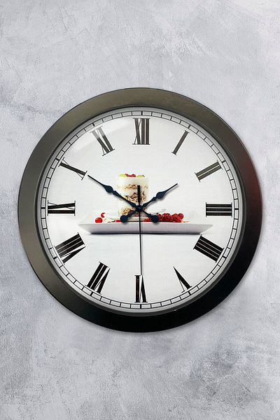 Kasva Concept Gift 36 cm Black Metal Kitchen Wall Clock