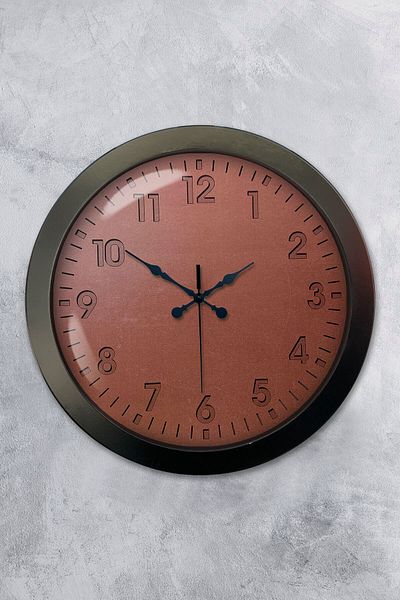 Kasva Concept Gift 36 cm Black Metal Classic Wall Clock