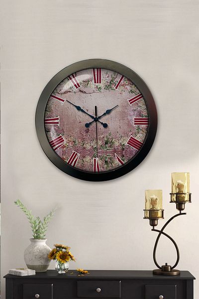 Kasva Concept Gift 36 cm Black Metal Decorative Wall Clock