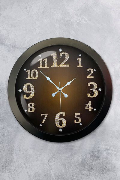 Kasva Concept Gift 36 cm Black Metal Classic Wall Clock