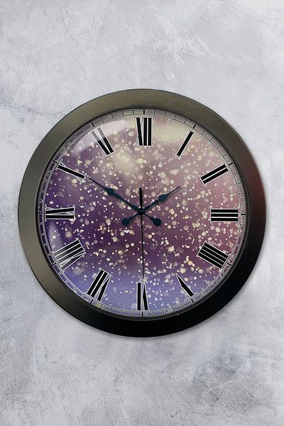 Kasva Concept Gift 36 cm Black Metal Decorative Wall Clock