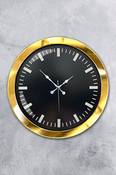 Platin Saat ساعة حائط معدنية ذهبية اللون مقاس 36 سم