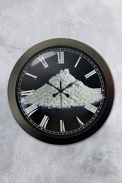 Kasva Concept Cadou 36 Cm Ceas de Perete Bucătărie Metal Negru