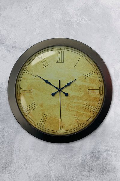 Kasva Concept Gift 36 cm Black Metal Decorative Wall Clock