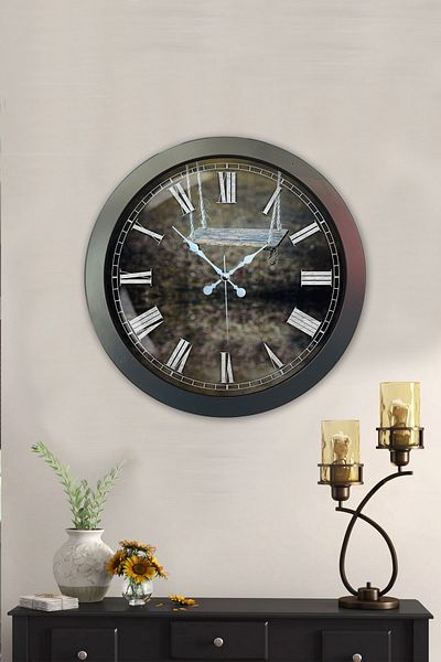 Kasva Concept Gift 36 cm Black Metal Vintage Wall Clock