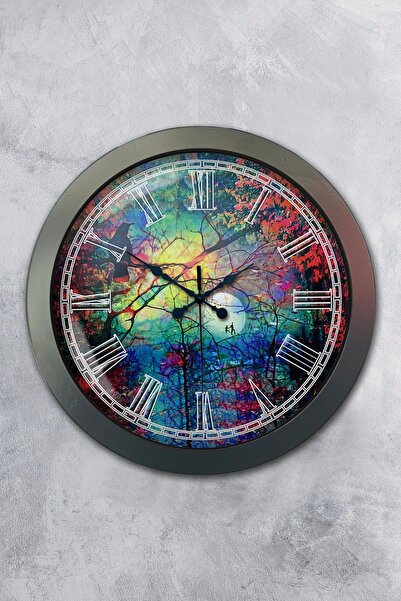 Kasva Concept هدية ساعة حائط بنمط معدني من الكروم مقاس 36 سم