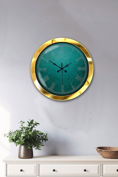 Kasva Concept Gift 36 cm Gold Metal Intuition Wall Clock