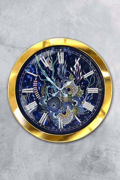 Kasva Concept Gift 36 cm Gold Metal Design Wall Clock