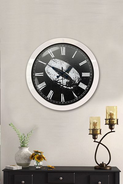 Kasva Concept Gift 36 cm White Metal Ring Wall Clock