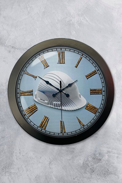 Kasva Concept ساعة حائط هدية 36 سم أنثراسايت معدنية إنشائية من الأنتراسيت