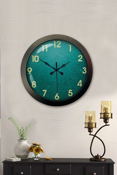 Kasva Concept Gift 36 cm Black Metal Cool Wall Clock