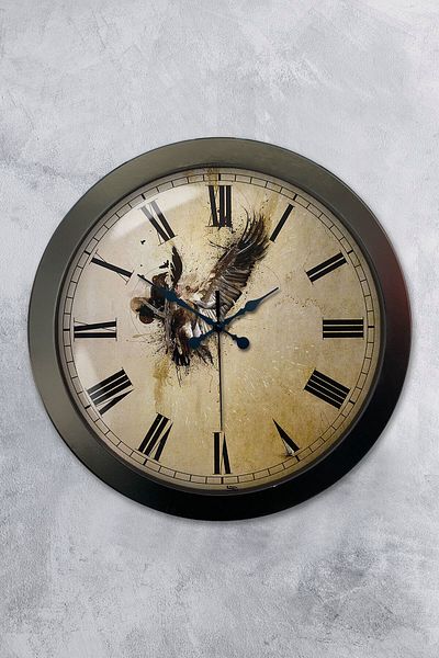 Kasva Concept Gift 36 cm Black Metal Design Wall Clock