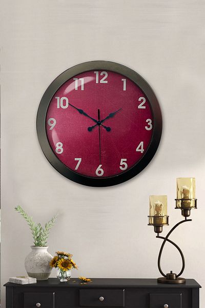 Kasva Concept Gift 36 cm Black Metal Classic Wall Clock