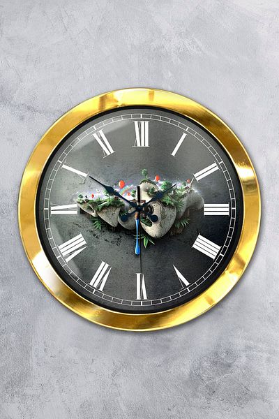 Kasva Concept Gift 36 cm Gold Metal Natural Wall Clock