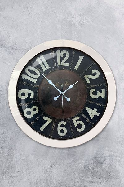 Kasva Concept Gift 36 cm White Metal Retro Wall Clock