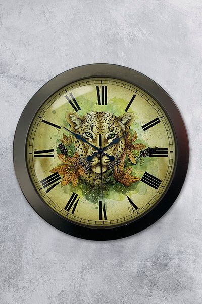 Kasva Concept Gift 36 cm Black Metal Decorative Wall Clock