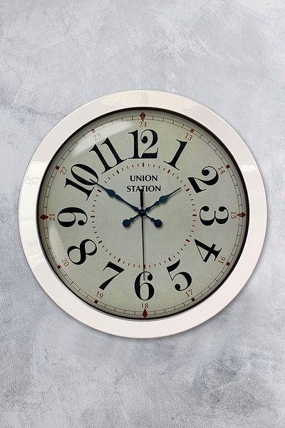Kasva Concept Gift 36 cm White Metal Design Wall Clock