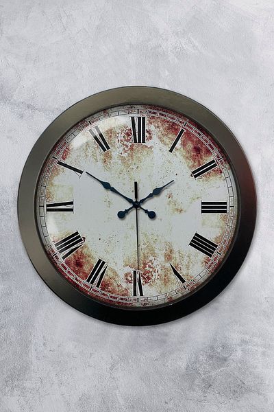 Kasva Concept Gift 36 cm Black Metal Antique Wall Clock