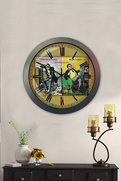 Kasva Concept 36 cm Black Metal Cash Selling Wall Clock