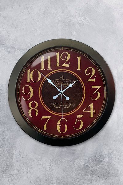Kasva Concept 36 cm Black Metal Rome De La Paris Wall Clock