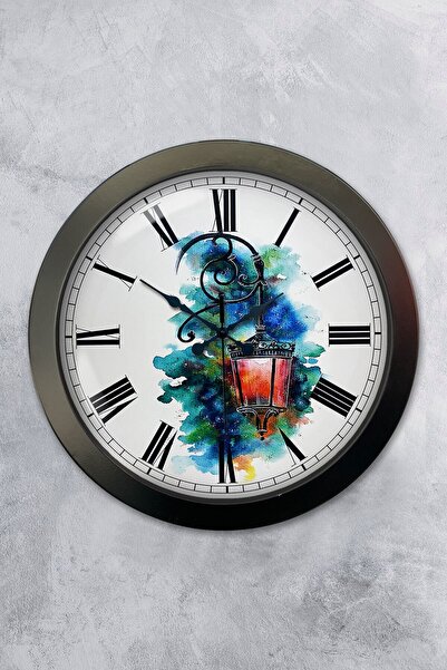 Kasva Concept هدية ساعة حائط فسيفساء معدنية أنثراسايت مقاس 36 سم