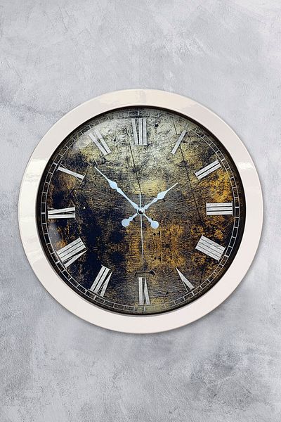 Kasva Concept Gift 36 cm White Metal Design Wall Clock