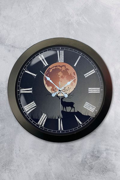 Kasva Concept 36 cm Black Metal Sunset Wall Clock