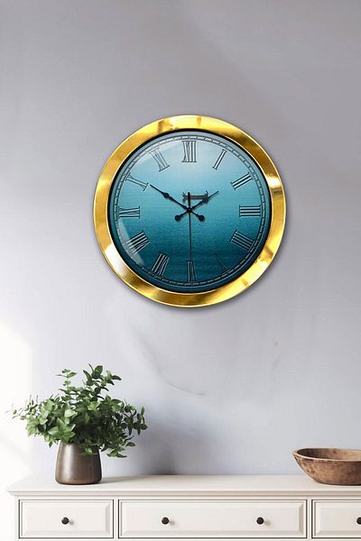 Kasva Concept Gift 36 cm Gold Metal Kayyo Wall Clock