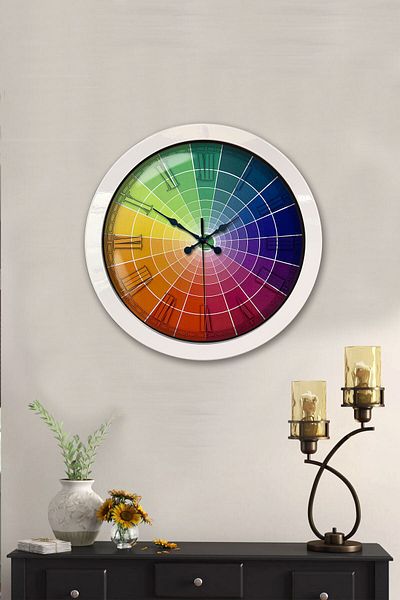 Kasva Concept Gift 36 cm White Metal New Color Wall Clock
