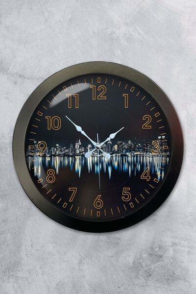 Platin Saat هدية ساعة حائط انعكاسية معدنية من أنثراسايت مقاس 36 سم