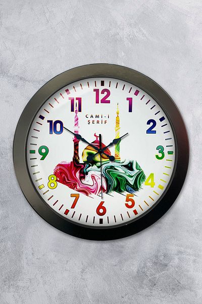 Kasva Concept 36 cm Black Metal Cami Sheriff Wall Clock