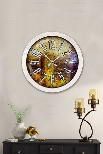 Kasva Concept Gift 36 cm White Metal Modern Wall Clock