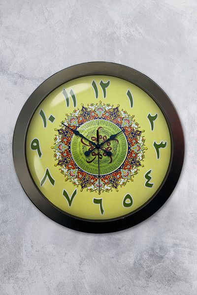 Kasva Concept 36 cm Black Metal Tile Pattern Wall Clock