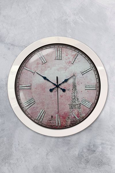 Kasva Concept Gift 36 cm White Metal Paris Wall Clock