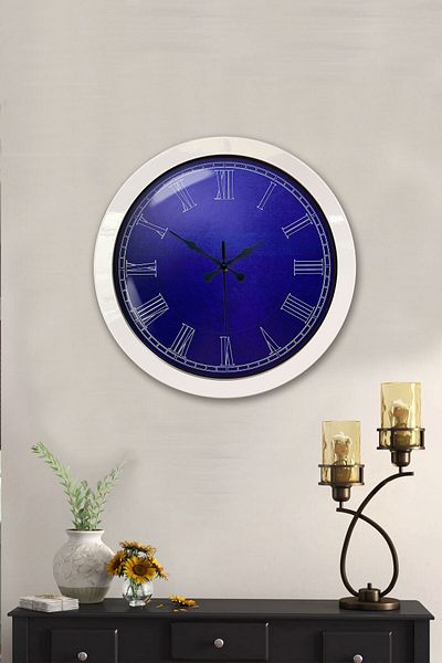 Kasva Concept Gift 36 cm White Metal Purple Wall Clock