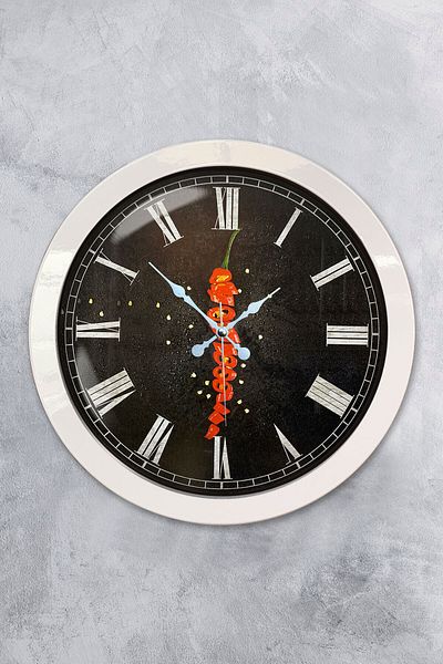 Kasva Concept Gift 36 cm White Metal Kitchen Wall Clock