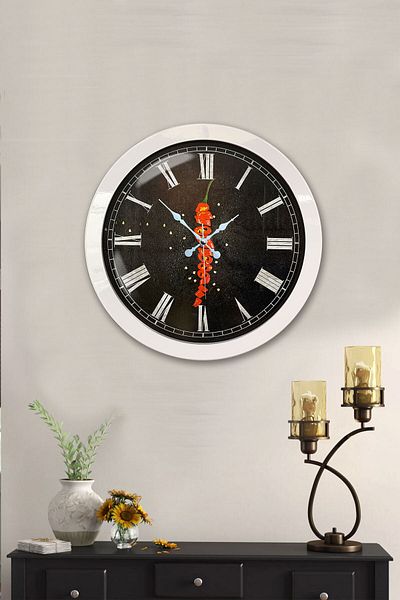 Kasva Concept Gift 36 cm White Metal Kitchen Wall Clock