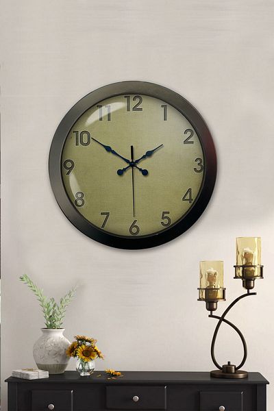 Kasva Concept Gift 36 cm Black Metal Classic Wall Clock