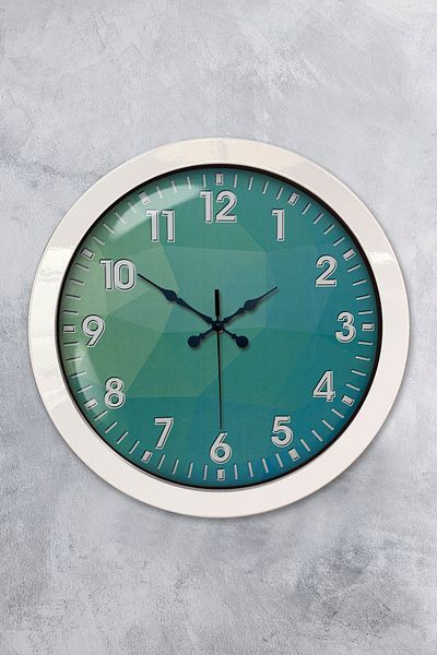 Kasva Concept 36 cm White Metal Modern Design Wall Clock