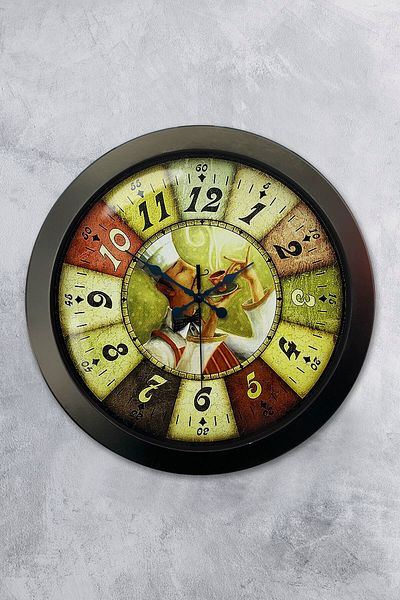 Kasva Concept Gift 36 cm Black Metal Chef Wall Clock