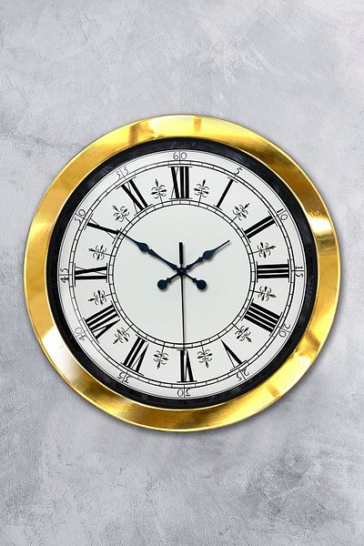 Kasva Concept Gift 36 cm Gold Metal Pattern Wall Clock
