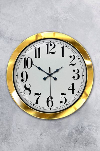 Kasva Concept 36 cm Gold Metal Latin Numeral Wall Clock