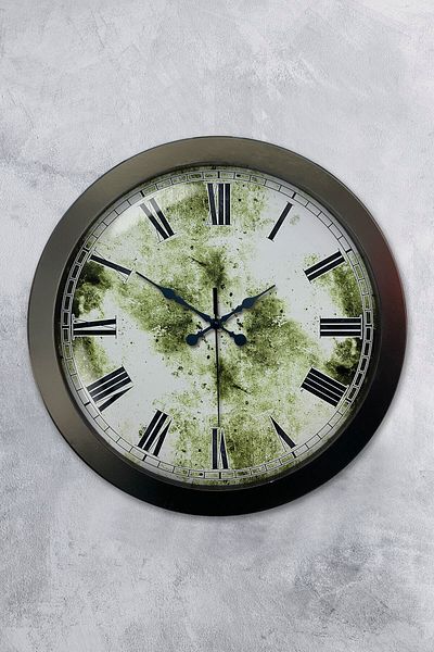 Kasva Concept Gift 36 cm Black Metal Antique Wall Clock